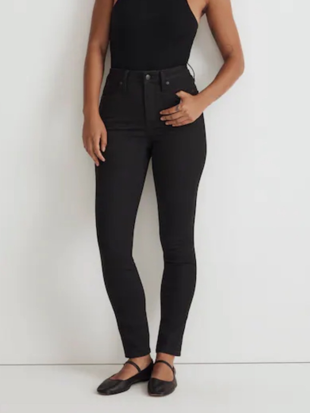•Madewell• black petite Curvy high-rise skinny jeans